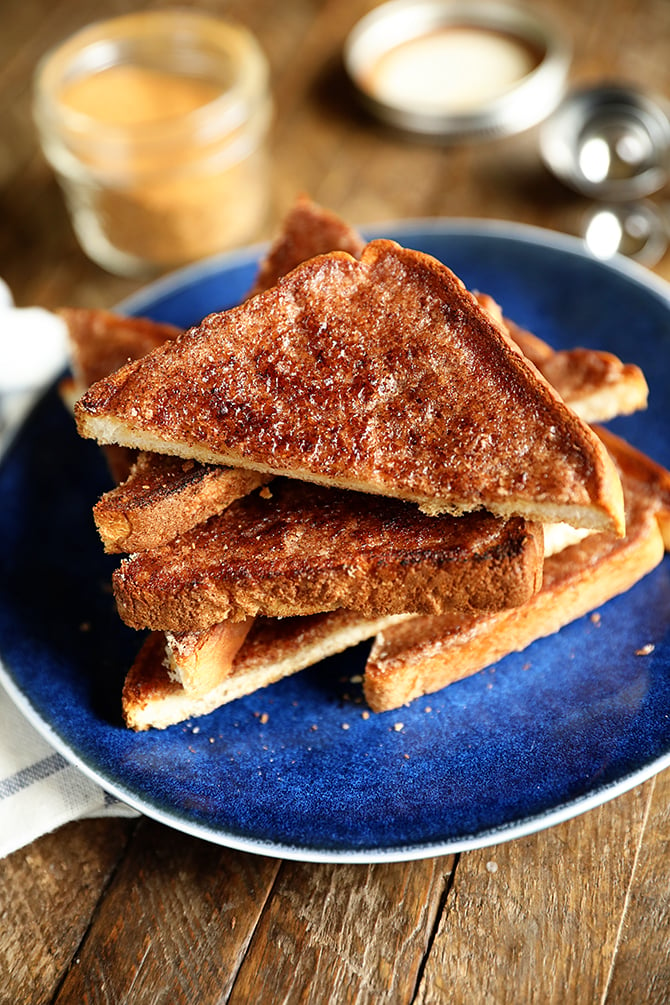 Delicious homemade cinnamon toast